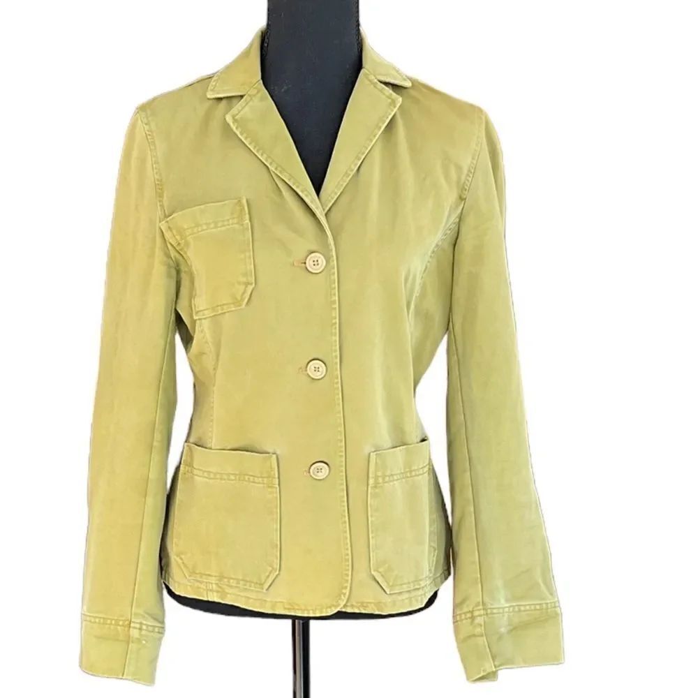 Gap green 100% cotton blazer size S.